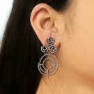Swirl Design Pave Diamond Earring 925 Silver Fashion Diamond Earring Gift.