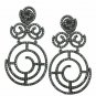 Swirl Design Pave Diamond Earring 925 Silver Fashion Diamond Earring Gift.
