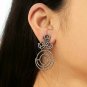 Swirl Design Pave Diamond Earring 925 Silver Fashion Diamond Earring Gift.