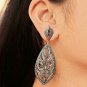 Drop Earring Pave Diamond 925 Silver Fine Drop Clip Earring Mother's Day Gift.