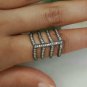 Cage Ring Pave Diamond Ring 925 Silver Diamond Anniversary Diamond Ring.