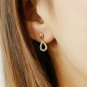 Cluster Pear TearDrop Shape Earrings For Women 14k Solid Gold Diamond Earring.