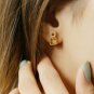 Diamond Earring Studs Solid 14k Gold Square Shape Diamond Studs Geometric Shape.
