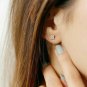 Diamond Studs Earrings Square Cluster Solid 14k Gold Cluster Studs Wedding Gift.
