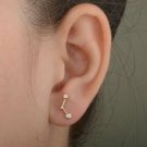 Diamond Stud Earring 14k Solid Gold Minimalist Designer Jewelry Birthday Gift. Diamond Stud Earring 14k Solid Gold Minimalist Designer Jewelry Birthday Gift.