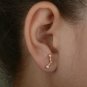 Diamond Stud Earring 14k Solid Gold Minimalist Designer Jewelry Birthday Gift.