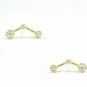 Diamond Stud Earring 14k Solid Gold Minimalist Designer Jewelry Birthday Gift.