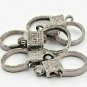 Natural Pave Diamond Lobster Clasps 925 Silver Jewelry Making Supplies.