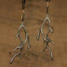 Deer Antler Earring Pave Diamond Fine Earring 14k Gold&925 Silver Earring. Deer Antler Earring Pave Diamond Fine Earring 14k Gold&925 Silver Earring.
