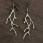 Deer Antler Earring Pave Diamond Fine Earring 14k Gold&925 Silver Earring.