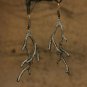 Deer Antler Earring Pave Diamond Fine Earring 14k Gold&925 Silver Earring.