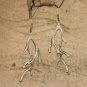 Deer Antler Earring Pave Diamond Fine Earring 14k Gold&925 Silver Earring.