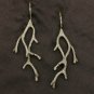 Deer Antler Earring Pave Diamond Fine Earring 14k Gold&925 Silver Earring.
