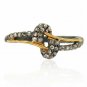 Pave Diamond Ring 925 Silver Diamond Ring Birthday Gift Diamond Jewelry Gift.