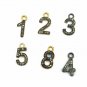 Pave Diamond Number Charm Pendant 925 Silver Diamond Charm Pendant Gift.