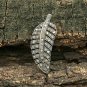 Pave Diamond Charm Necklace 925 Silver Diamond Leaf Charm Pendant Wedding Gift.