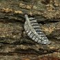 Pave Diamond Charm Necklace 925 Silver Diamond Leaf Charm Pendant Wedding Gift.