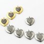Pave Diamond Heart Charm Pendant 925 Silver Diamond Charm Pendant Jewelry Gift.