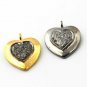 Pave Diamond Heart Charm Pendant 925 Silver Diamond Charm Pendant Jewelry Gift.