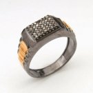 Pave Diamond Men's Ring 925 Silver Diamond Ring For Proposal Fine Jewelry Gift.