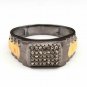 Pave Diamond Men's Ring 925 Silver Diamond Ring For Proposal Fine Jewelry Gift.