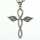 Pave Diamond Cross Necklace 925 Silver Diamond Religious Charm Pendant Gift. Pave Diamond Cross Necklace 925 Silver Diamond Religious Charm Pendant Gift.