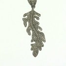 Leaf Pendant Pave Diamond 925 Silver Leaf Necklace Anniversary Diamond Pendant. Leaf Pendant Pave Diamond 925 Silver Leaf Necklace Anniversary Diamond Pendant.