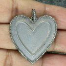 Heart Pendant Pave Diamond 925 Silver Diamond Pendant Fine Jewelry Pendant Gift.