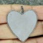Heart Pendant Pave Diamond 925 Silver Diamond Pendant Fine Jewelry Pendant Gift.