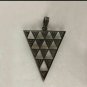 Natural Pave Diamond Triangle Pendant 925 Sterling Silver Fashion Jewelry.