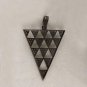 Natural Pave Diamond Triangle Pendant 925 Sterling Silver Fashion Jewelry.
