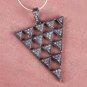Natural Pave Diamond Triangle Pendant 925 Sterling Silver Fashion Jewelry.