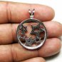 Pave Diamond Star Necklace 925 Silver Diamond Round Star Pendant Handmade Gift.