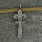 Pave Diamond Lily Pendant 925 Silver Diamond Fleur De Lis Charm Pendant Gift.