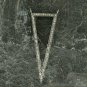 Pave Diamond Triangular Pendant 925 Silver Diamond Arrow Head Pendant Gift.