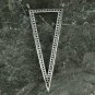 Pave Diamond Triangular Pendant 925 Silver Diamond Arrow Head Pendant Gift.