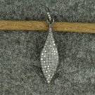 Pave Diamond Leaf Charm Pendant 925 Silver Diamond Leaf Charm Jewelry Findings. Pave Diamond Leaf Charm Pendant 925 Silver Diamond Leaf Charm Jewelry Findings.