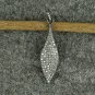 Pave Diamond Leaf Charm Pendant 925 Silver Diamond Leaf Charm Jewelry Findings.