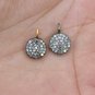 Pave Diamond Round Disc Pendant 925 Silver Diamond Double Bail Pendant Gift.