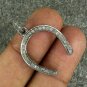 Pave Diamond Horse Shoe Charm Pendant 925 Silver Diamond U Shape Pendant Charm.