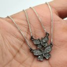 Butterfly Minimalist Pendant 925 Silver Pave Diamond Dainty Pendant Charm Gift. Butterfly Minimalist Pendant 925 Silver Pave Diamond Dainty Pendant Charm Gift.