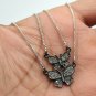 Butterfly Minimalist Pendant 925 Silver Pave Diamond Dainty Pendant Charm Gift.