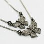 Butterfly Minimalist Pendant 925 Silver Pave Diamond Dainty Pendant Charm Gift.