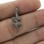 Pave Diamond Snake Charm 925 Silver Diamond Findings Jewelry Making.