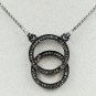 Circle Pendant Pave Diamond Charm Pendant 925 Silver Fashion Pendant For Gift.