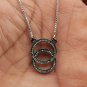 Circle Pendant Pave Diamond Charm Pendant 925 Silver Fashion Pendant For Gift.