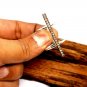 Pave Diamond Bar Ring 925 Silver Diamond Minimalist Ring Anniversary Ring Gift.