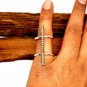 Pave Diamond Bar Ring 925 Silver Diamond Minimalist Ring Anniversary Ring Gift.