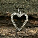 Heart Charm Pendant Pave Diamond 925 Silver Minimalist Pendant Birthday Gift. Heart Charm Pendant Pave Diamond 925 Silver Minimalist Pendant Birthday Gift.