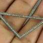 Triangle Pendant Pave Diamond 925 Silver Diamond Handmade Triangular Pendant.